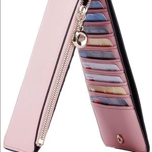 Multi Card Organizer Wallet with Zipper Pocket